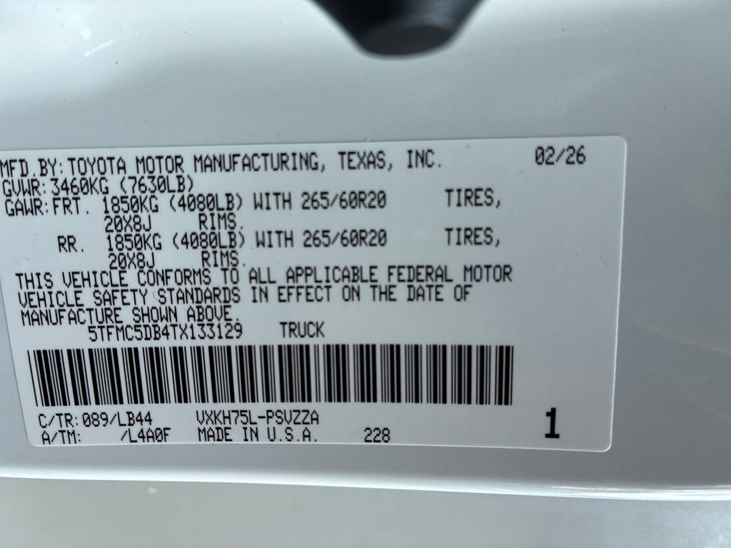 New 2026 Toyota Tundra 1794 Edition image 58