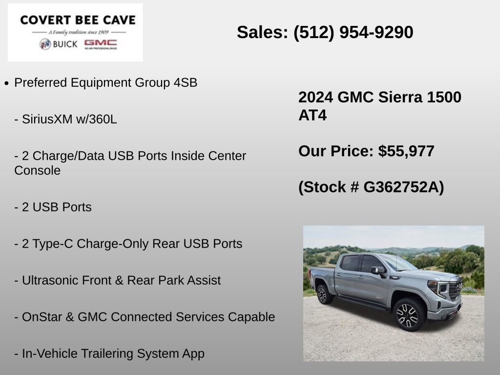 Used 2024 GMC Sierra 1500 AT4 w/ Technology Package AWD/4WD image 30