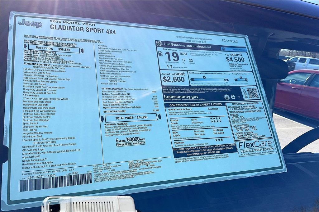 New 2026 Jeep Gladiator Sport image 14