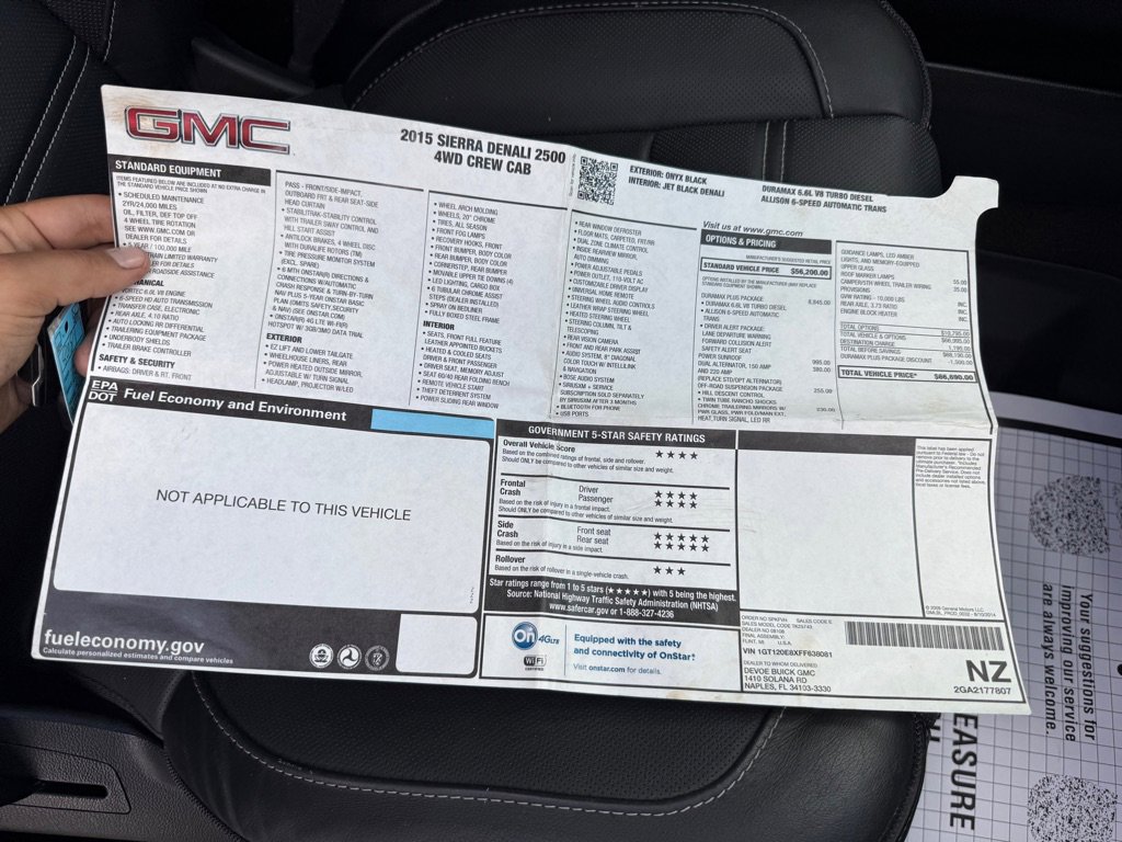 Used 2015 GMC Sierra 2500 Denali w/ Duramax Plus Package image 67