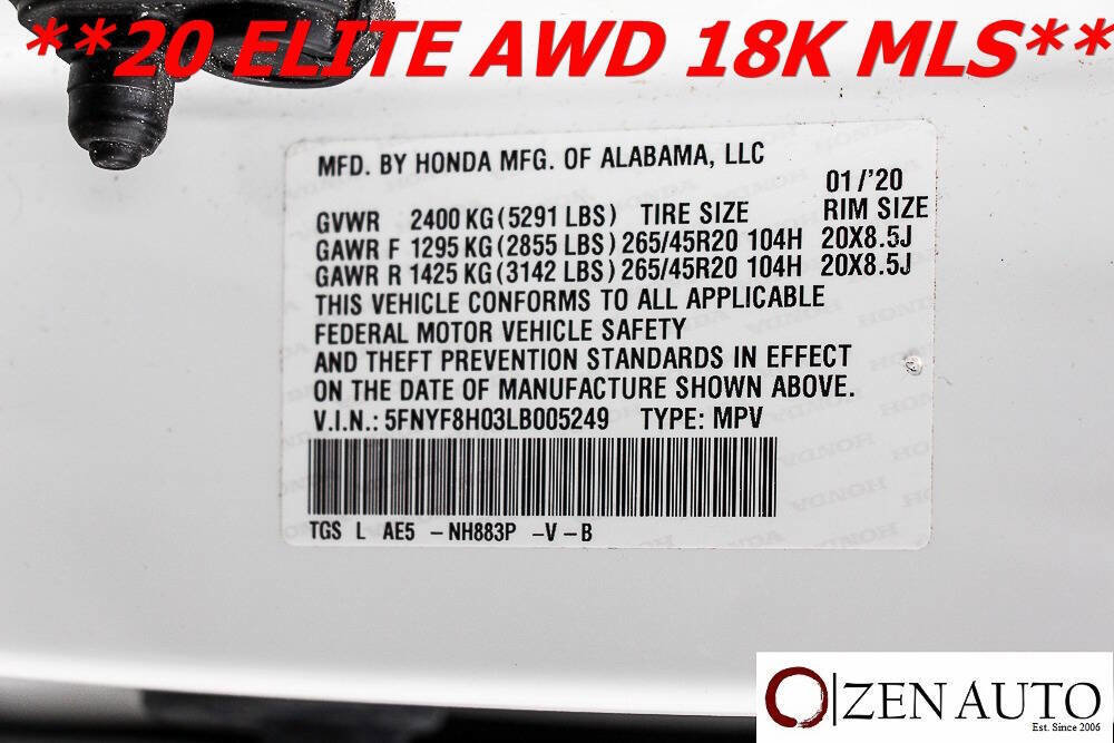 Used 2020 Honda Passport Elite image 67