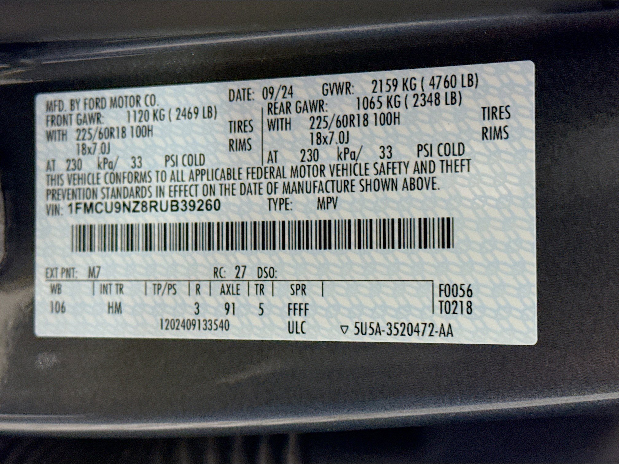 Used 2024 Ford Escape ST-Line Select image 40