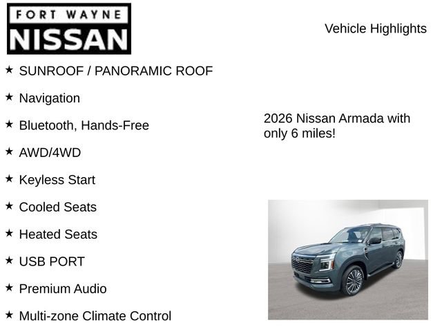 New 2026 Nissan Armada Platinum Reserve AWD/4WD image 8