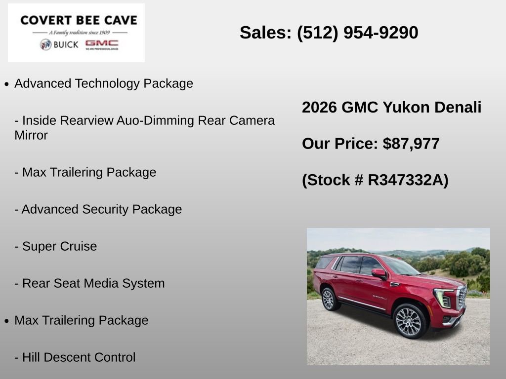 Used 2026 GMC Yukon Denali w/ Denali Reserve Package AWD/4WD image 18