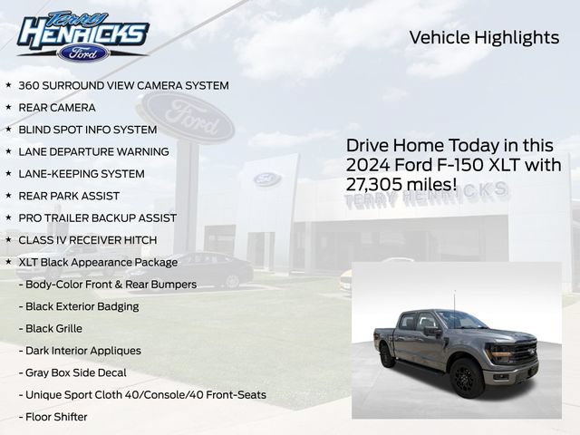 Used 2024 Ford F150 XLT w/ XLT Black Appearance Package AWD/4WD image 4
