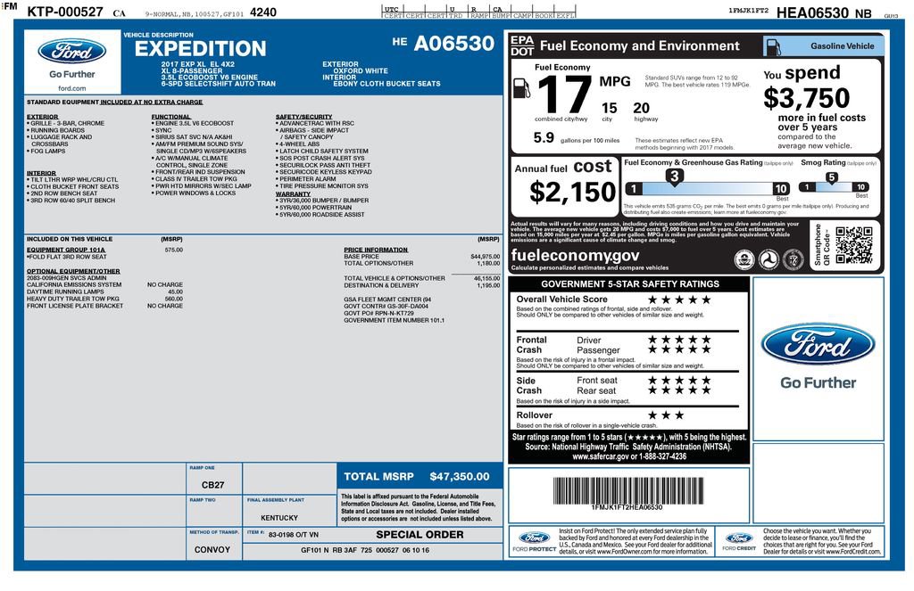 Used 2017 Ford Expedition EL XL w/ Equipment Group 101A image 9