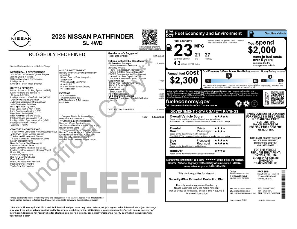 Certified 2025 Nissan Pathfinder SL w/ SL Premium Package AWD/4WD image 5