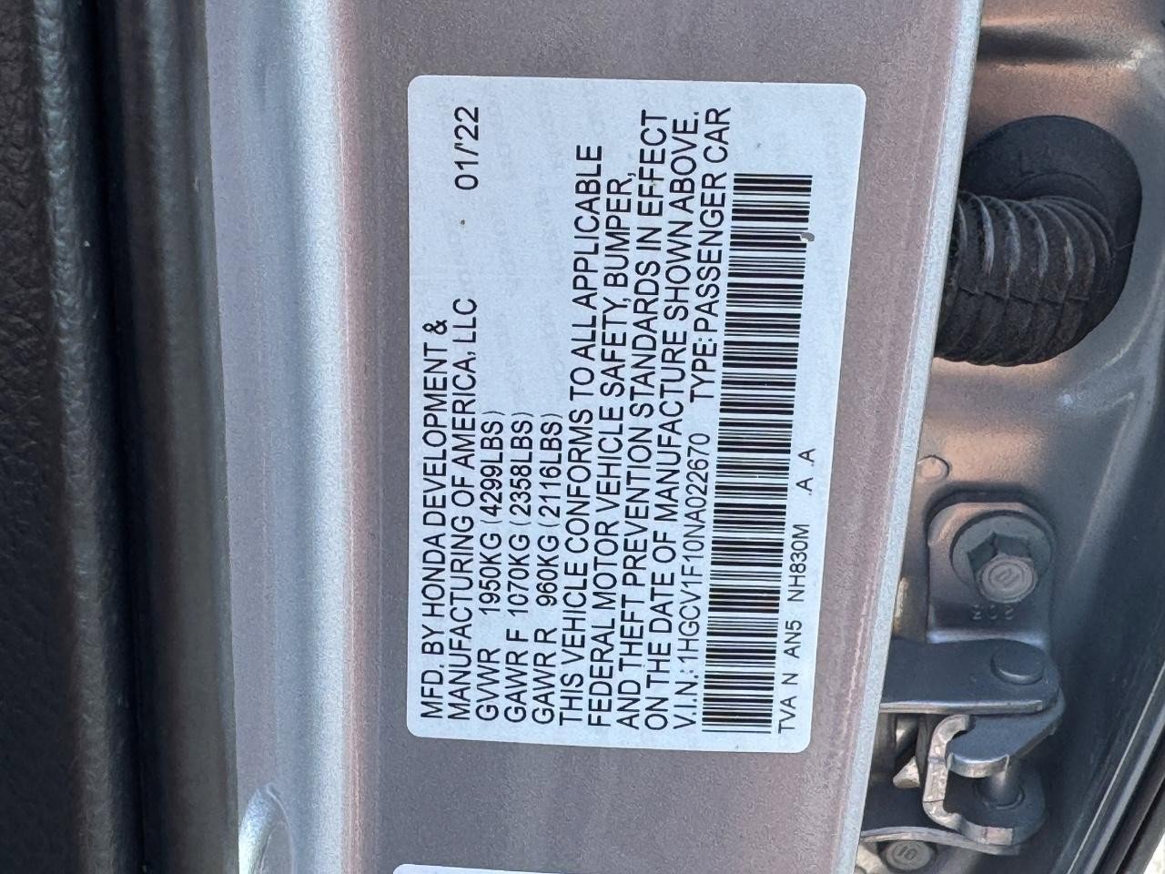 Certified 2022 Honda Accord LX image 26