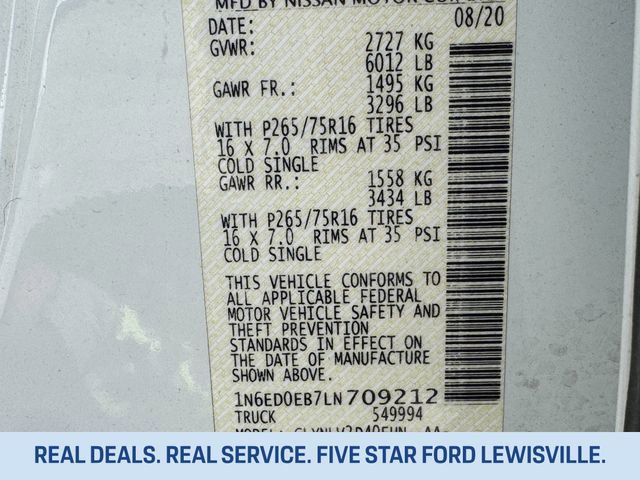 Used 2020 Nissan Frontier PRO-4X w/ Pro-4x Utility Package image 31