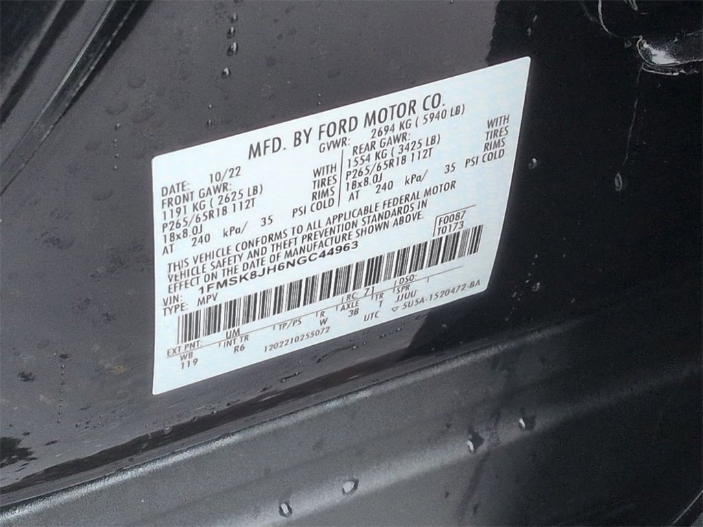 Used 2022 Ford Explorer Timberline w/ Timberline Technology Package image 35