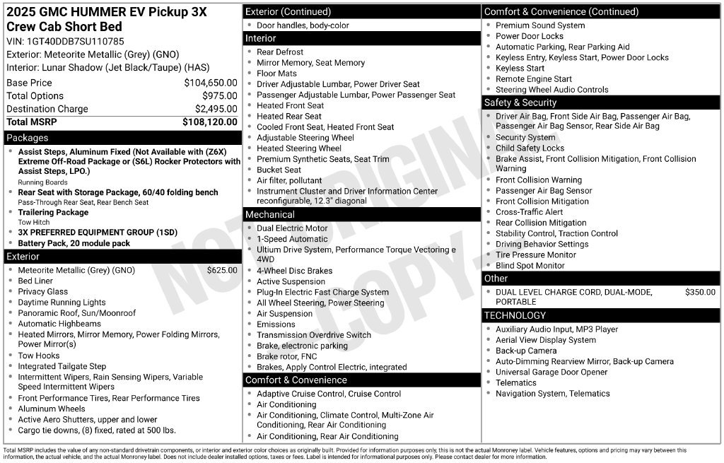 New 2025 GMC Hummer EV 3X AWD/4WD image 5