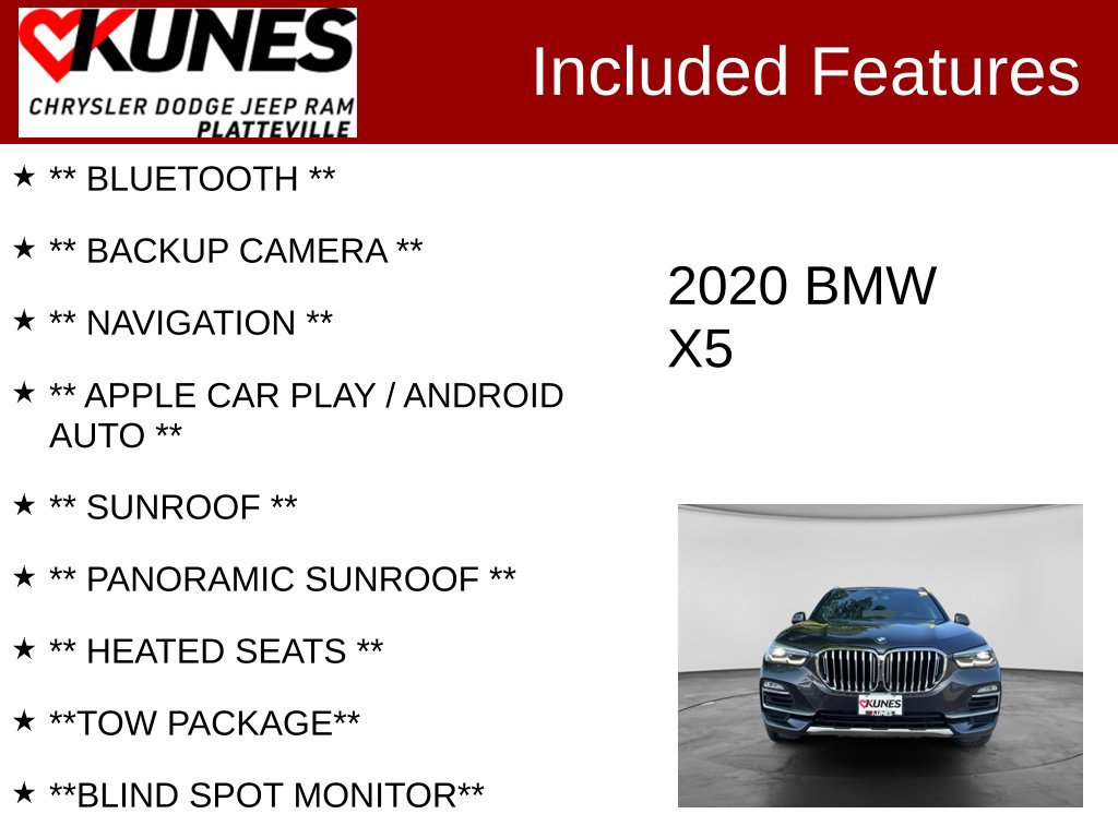 Used 2020 BMW X5 xDrive40i AWD/4WD image 2