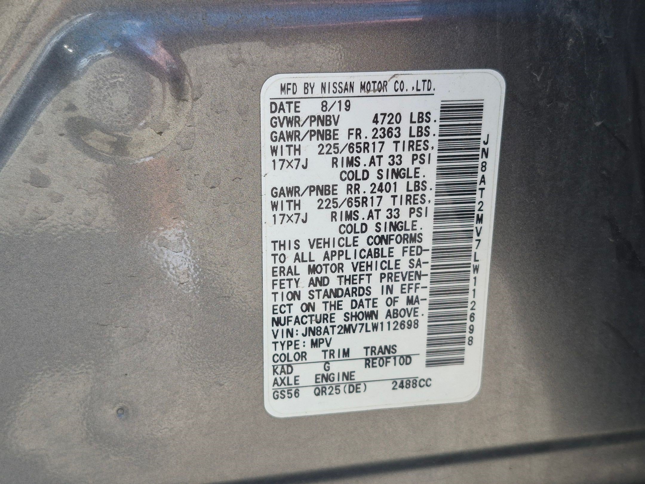 Certified 2020 Nissan Rogue SV AWD/4WD image 34