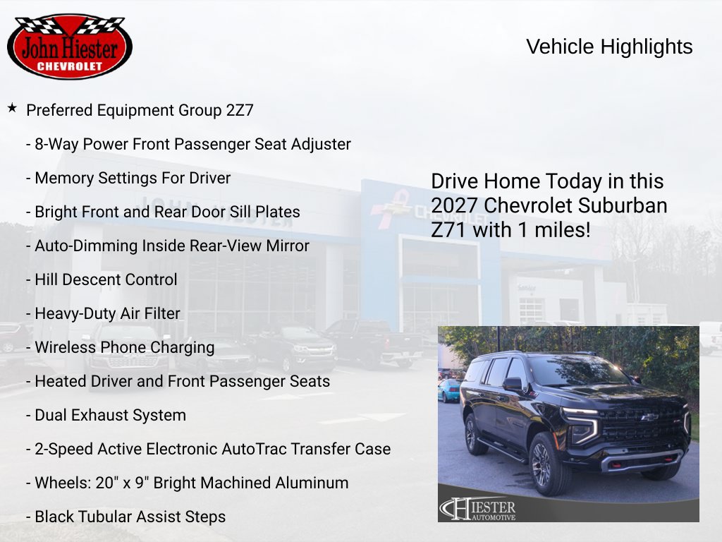 New 2027 Chevrolet Suburban Z71 w/ Comfort Package AWD/4WD image 7