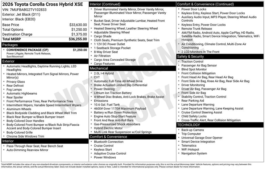 Used 2026 Toyota Corolla Cross XSE w/ Convenience Package image 31