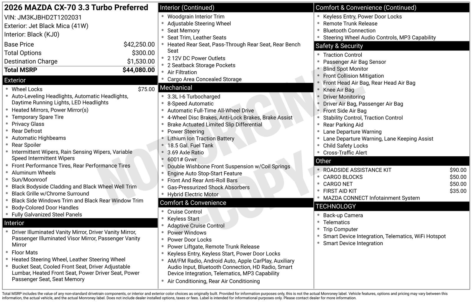 New 2026 MAZDA CX-70 3.3 Turbo w/ Preferred Package AWD/4WD image 23