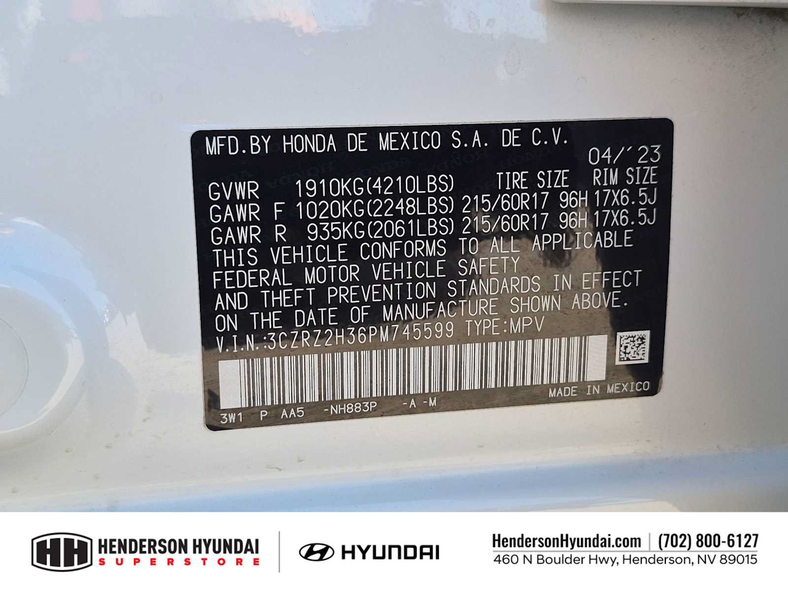 Used 2023 Honda HR-V LX image 33
