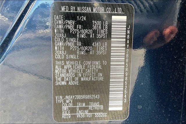 Used 2024 Nissan Armada SL w/ Captain's Chairs Package image 36