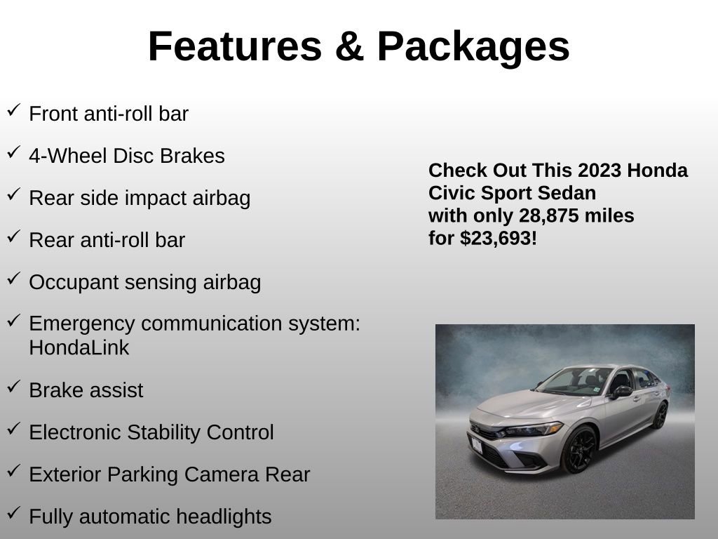 Certified 2023 Honda Civic Sport image 16