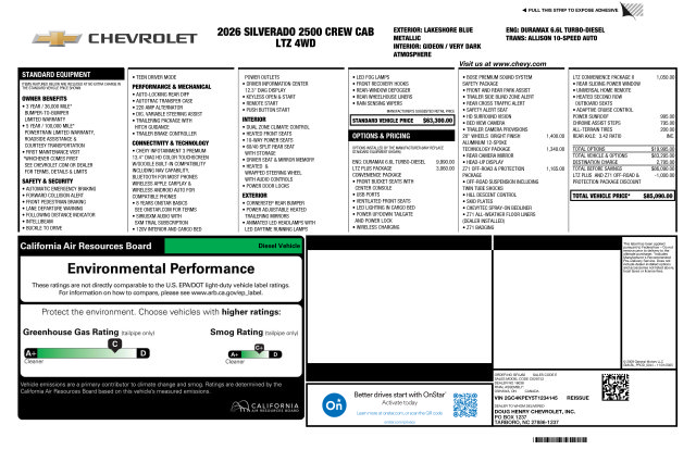New 2026 Chevrolet Silverado 2500 LTZ w/ LTZ Plus Package AWD/4WD image 3