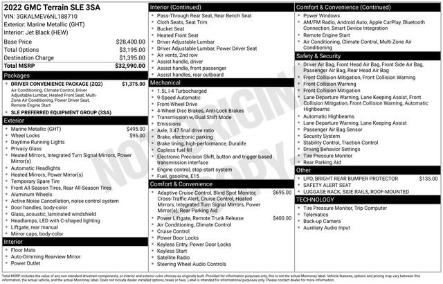 Used 2022 GMC Terrain SLE w/ Driver Convenience Package image 5