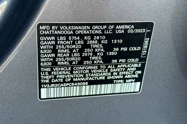 Certified 2023 Volkswagen Atlas SE w/ Panoramic Sunroof Package image 30