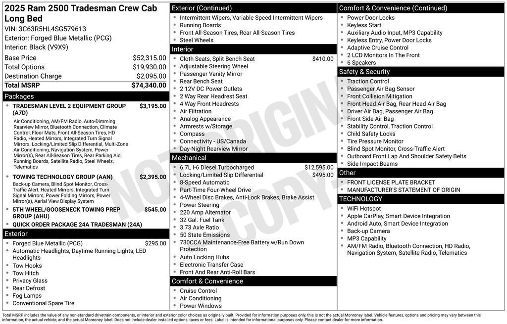 New 2025 RAM 2500 Tradesman image 4