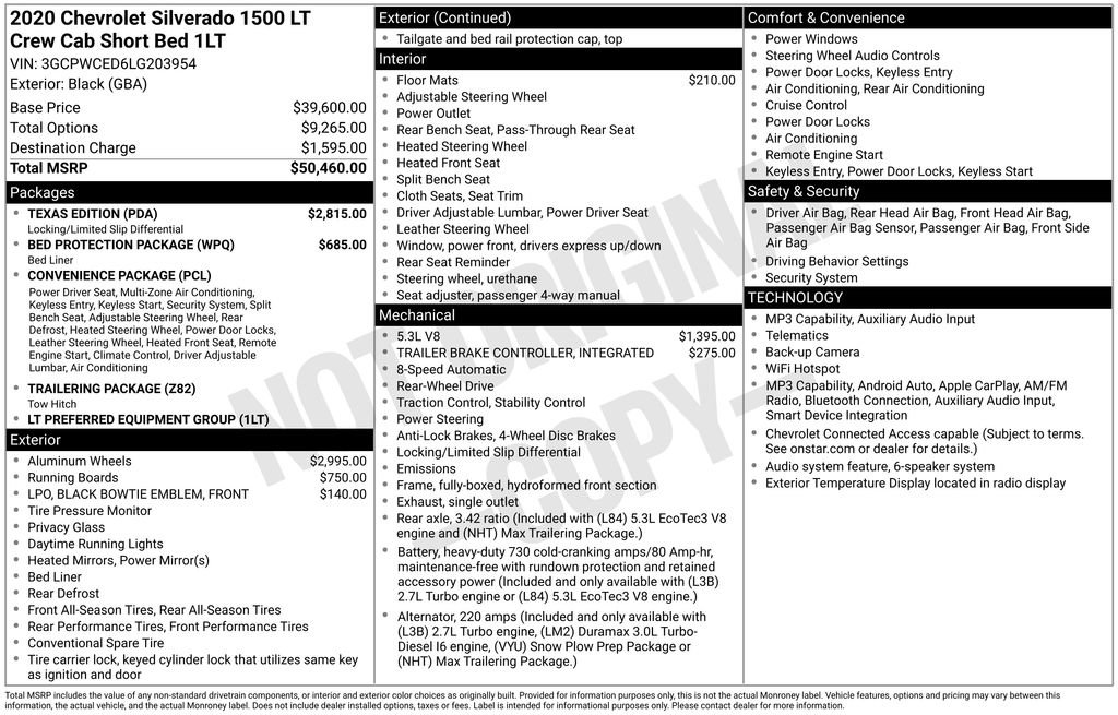 Used 2020 Chevrolet Silverado 1500 LT w/ Texas Edition RWD image 41