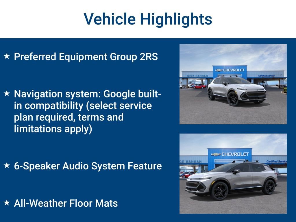 New 2026 Chevrolet Equinox EV RS w/ LPO, All-Weather Mat Package image 3