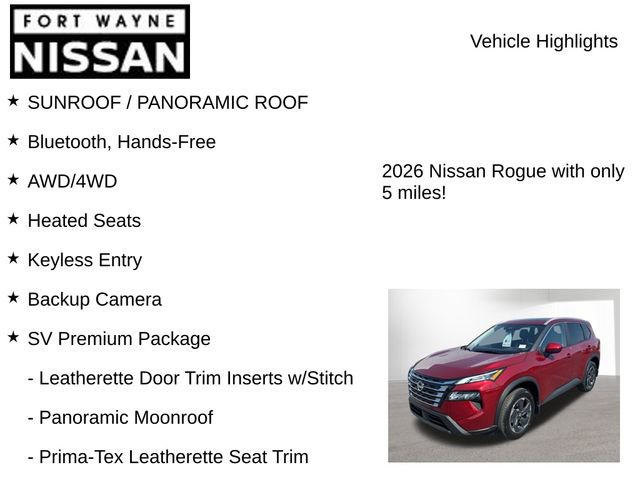 New 2026 Nissan Rogue SV w/ SV Premium Package image 8