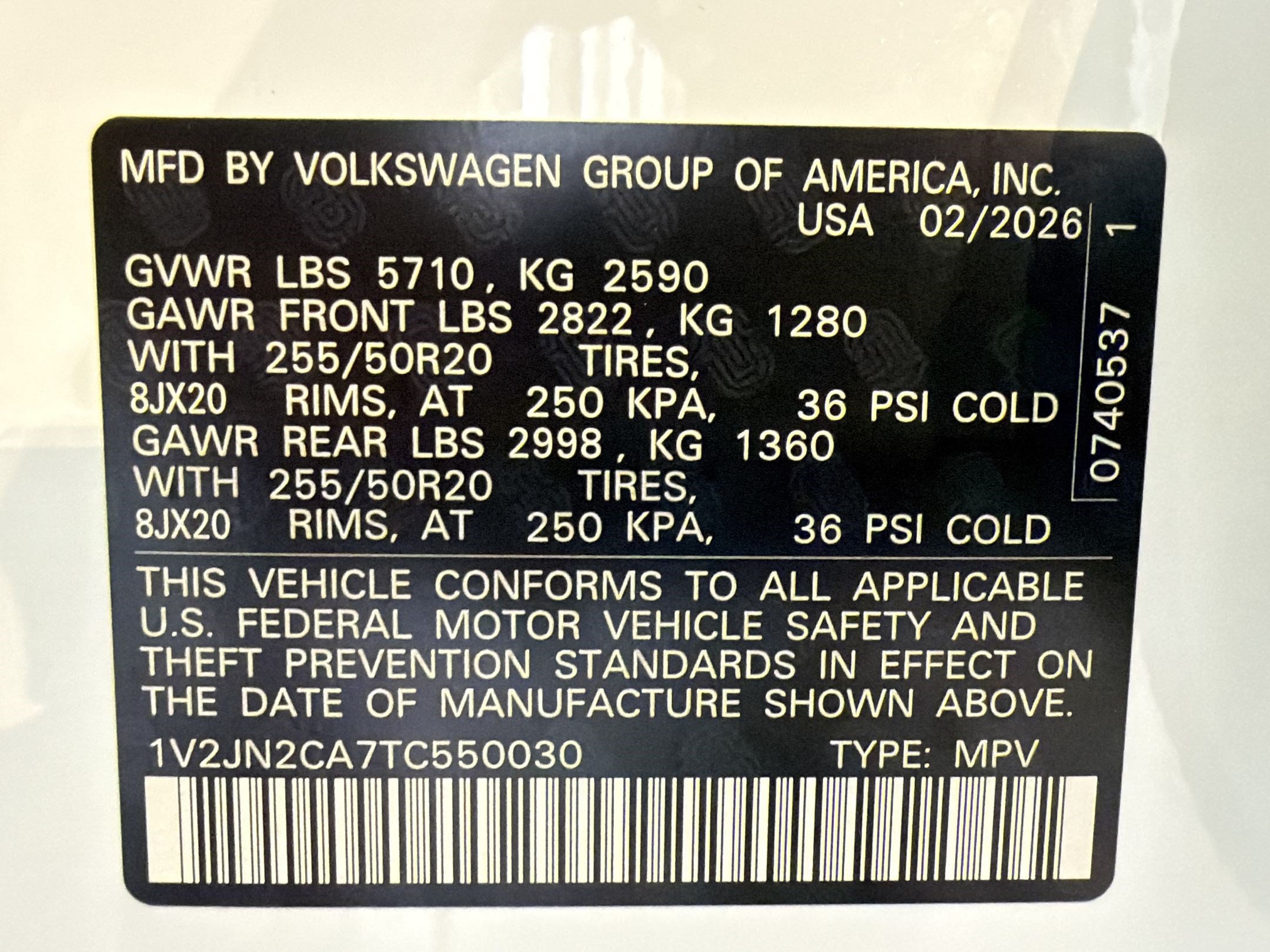 New 2026 Volkswagen Atlas SE FWD image 20