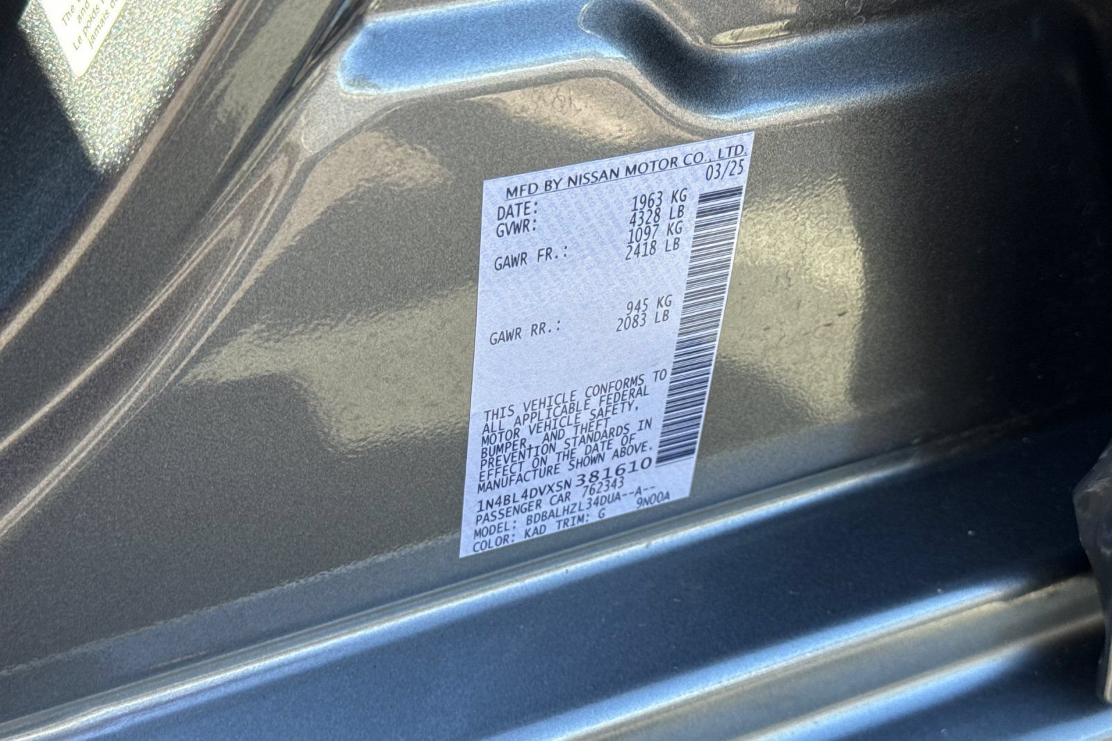 Used 2025 Nissan Altima 2.5 SV FWD image 29