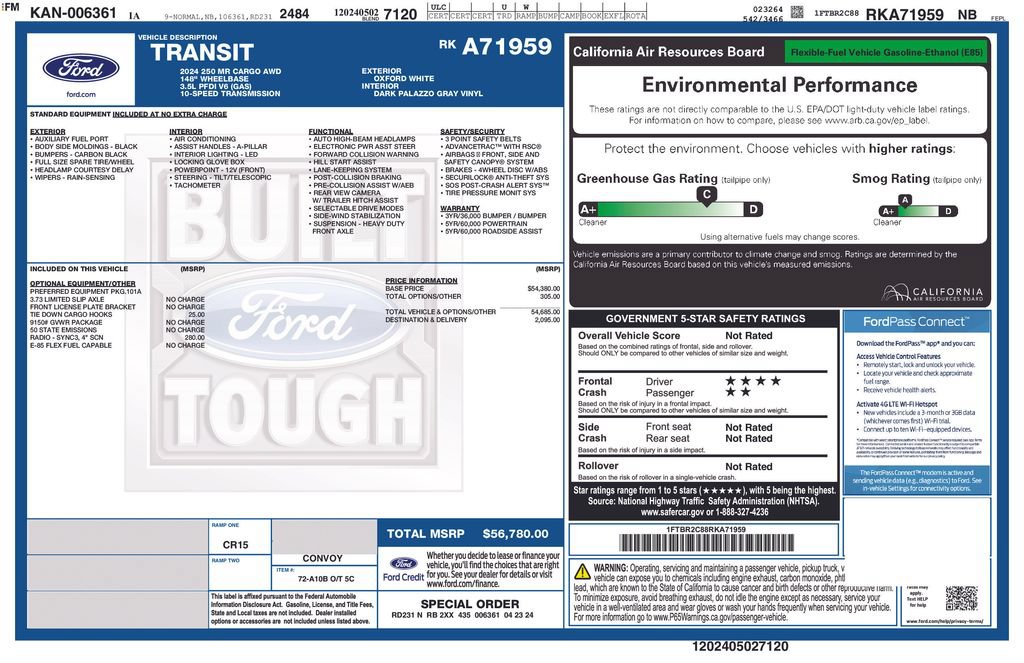Used 2024 Ford Transit 250 148 Medium Roof Extended AWD image 34