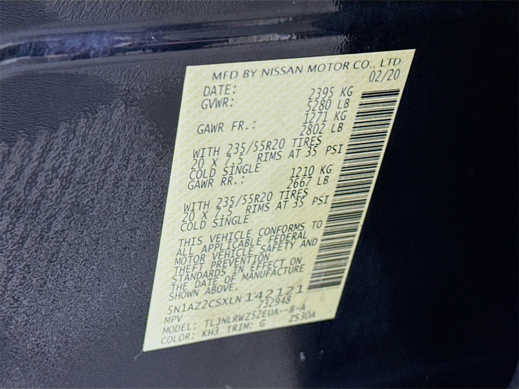 Certified 2020 Nissan Murano SL w/ Moonroof Package image 38