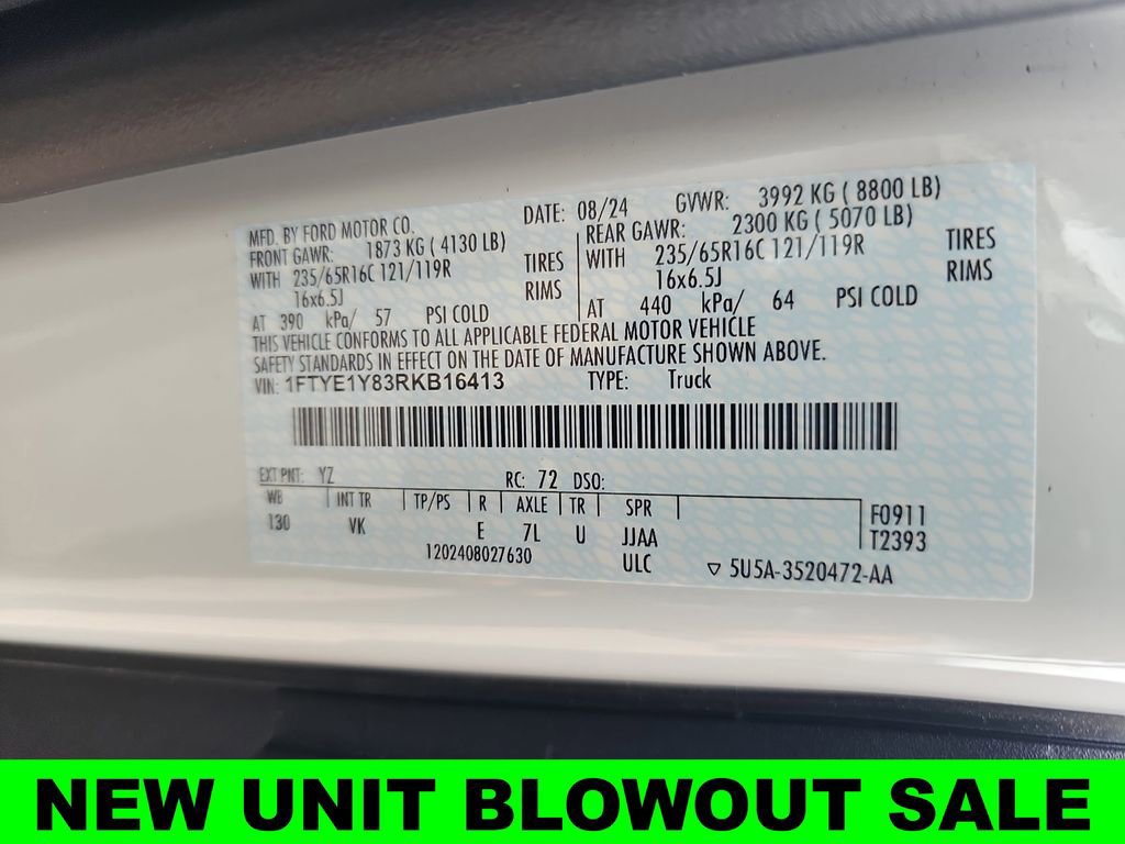 Used 2024 Ford Transit 150 Low Roof w/ Fleet Safety Package RWD image 43