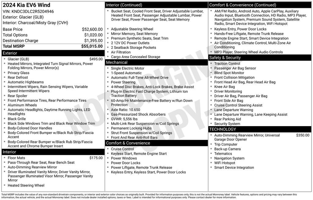 Used 2024 Kia EV6 Wind image 10