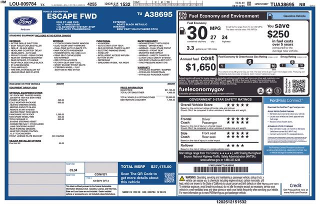 New 2026 Ford Escape ST-Line w/ Tech Pack #1 image 4
