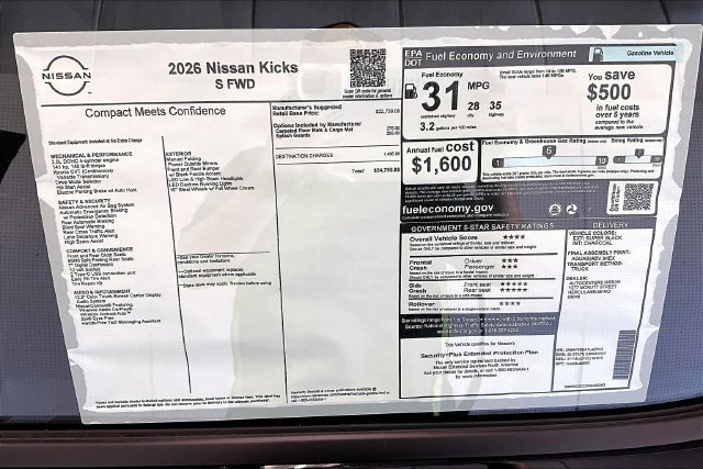 New 2026 Nissan Kicks S FWD image 35