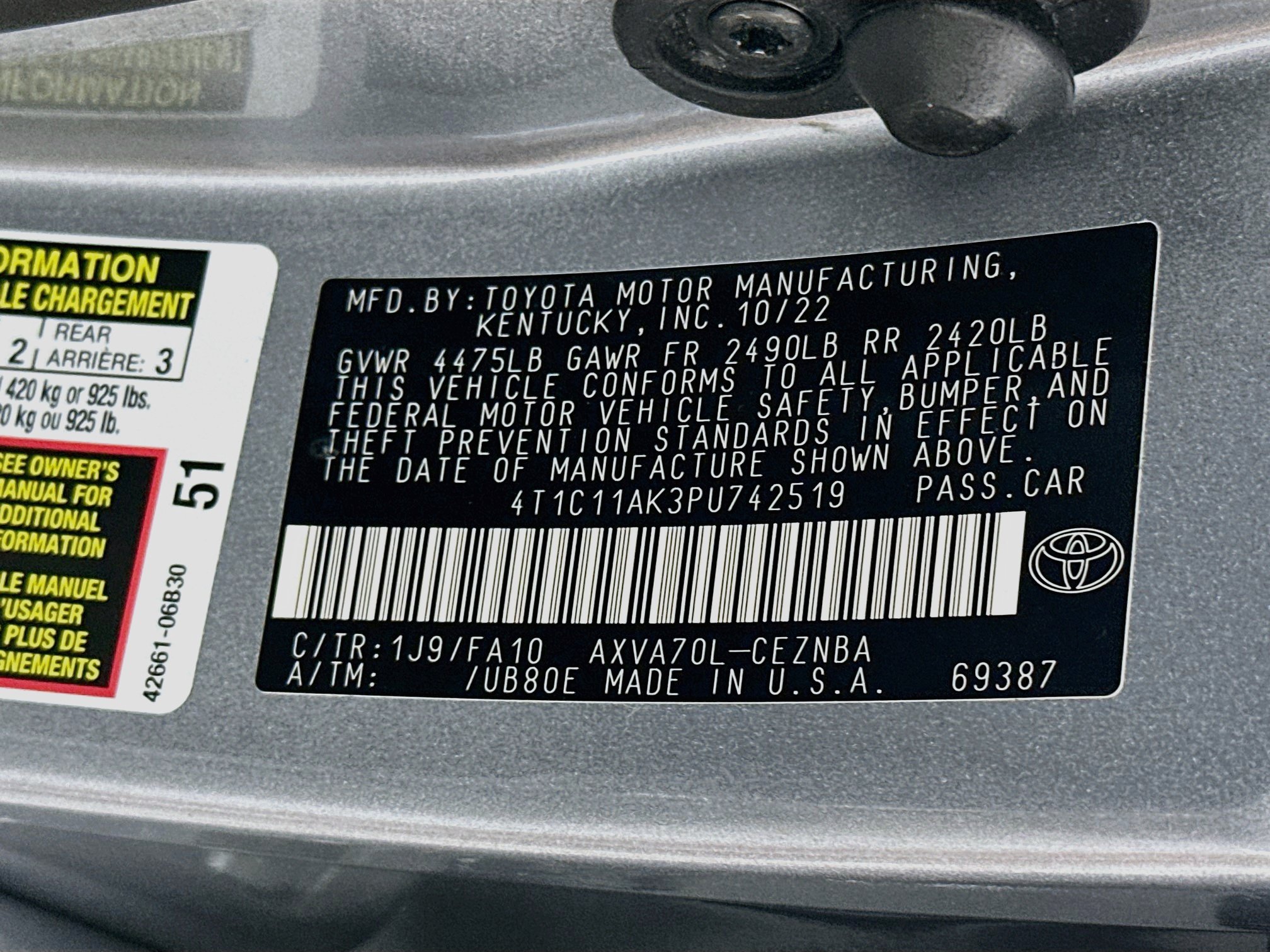 Used 2023 Toyota Camry LE FWD image 12