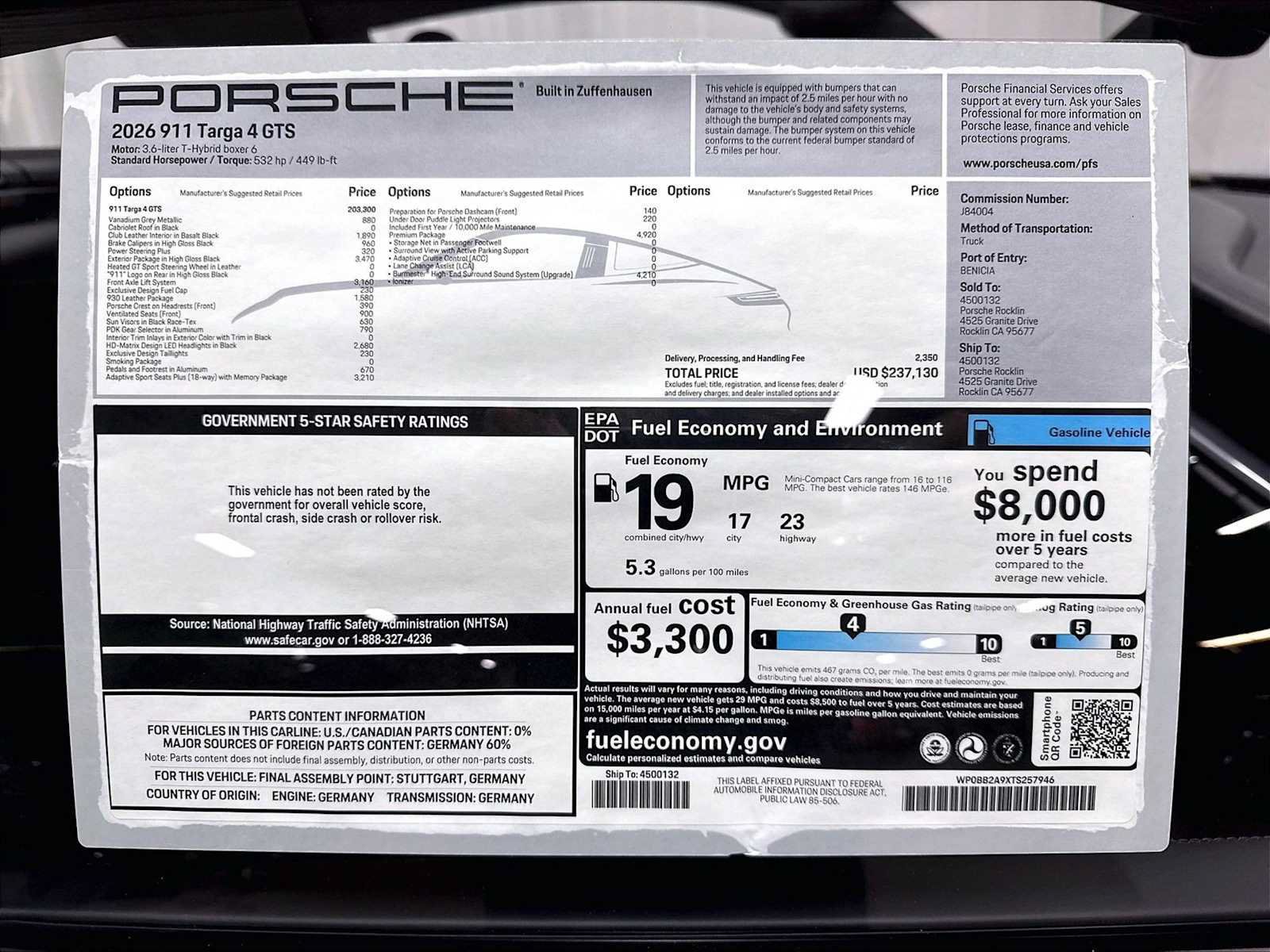 New 2026 Porsche 911 Targa 4 GTS AWD/4WD image 30