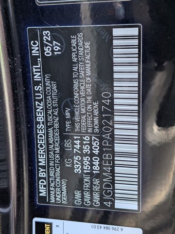 Certified 2023 Mercedes-Benz EQS 580 4MATIC SUV image 24