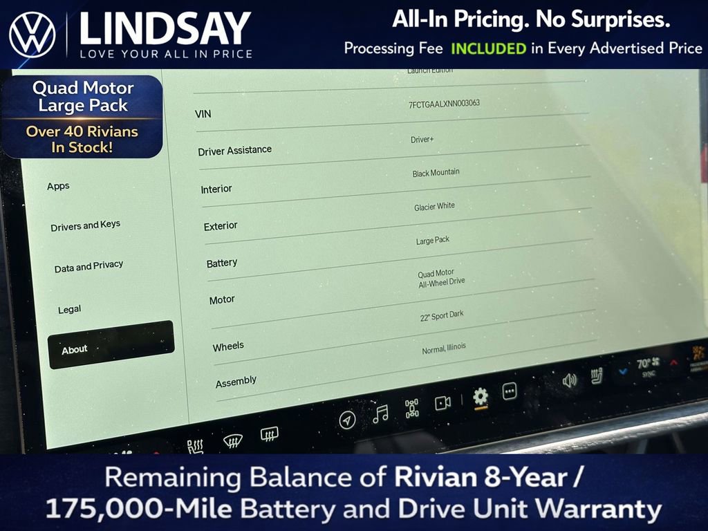 Used 2022 Rivian R1T Launch Edition image 23