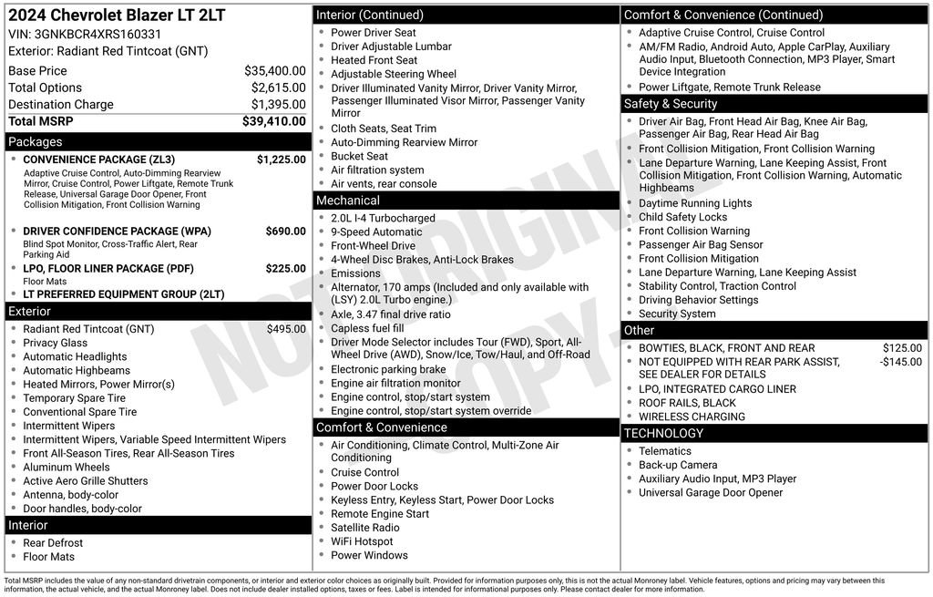 Used 2024 Chevrolet Blazer LT w/ Convenience Package image 7