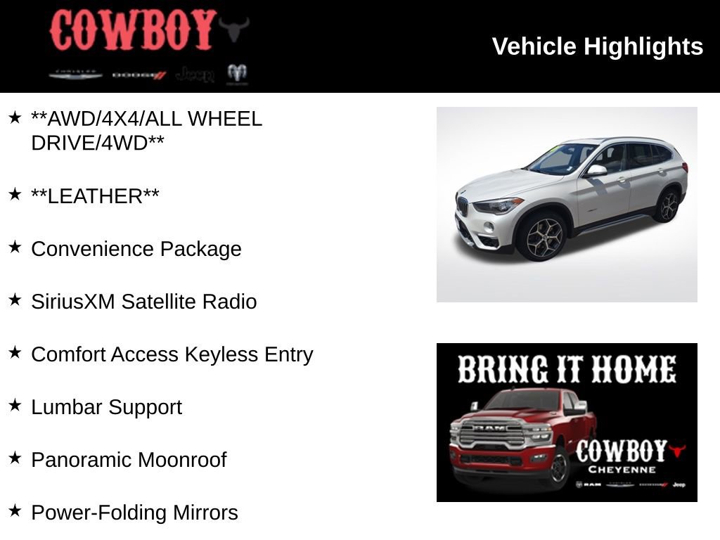 Used 2018 BMW X1 xDrive28i AWD/4WD image 2
