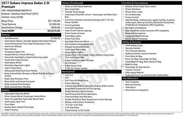 Used 2017 Subaru Impreza 2.0i Premium image 10