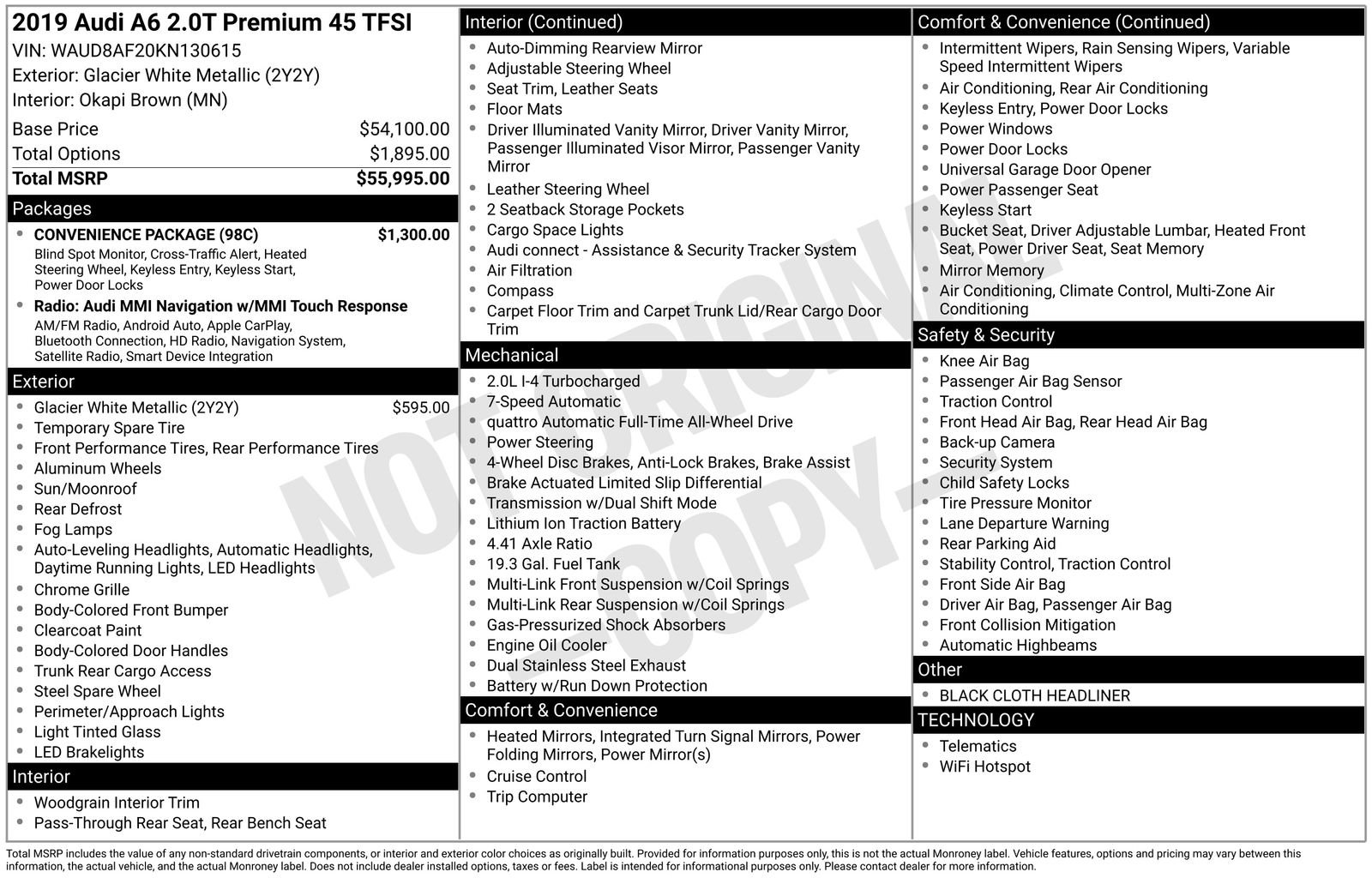 Used 2019 Audi A6 2.0T Premium w/ Convenience Package image 4