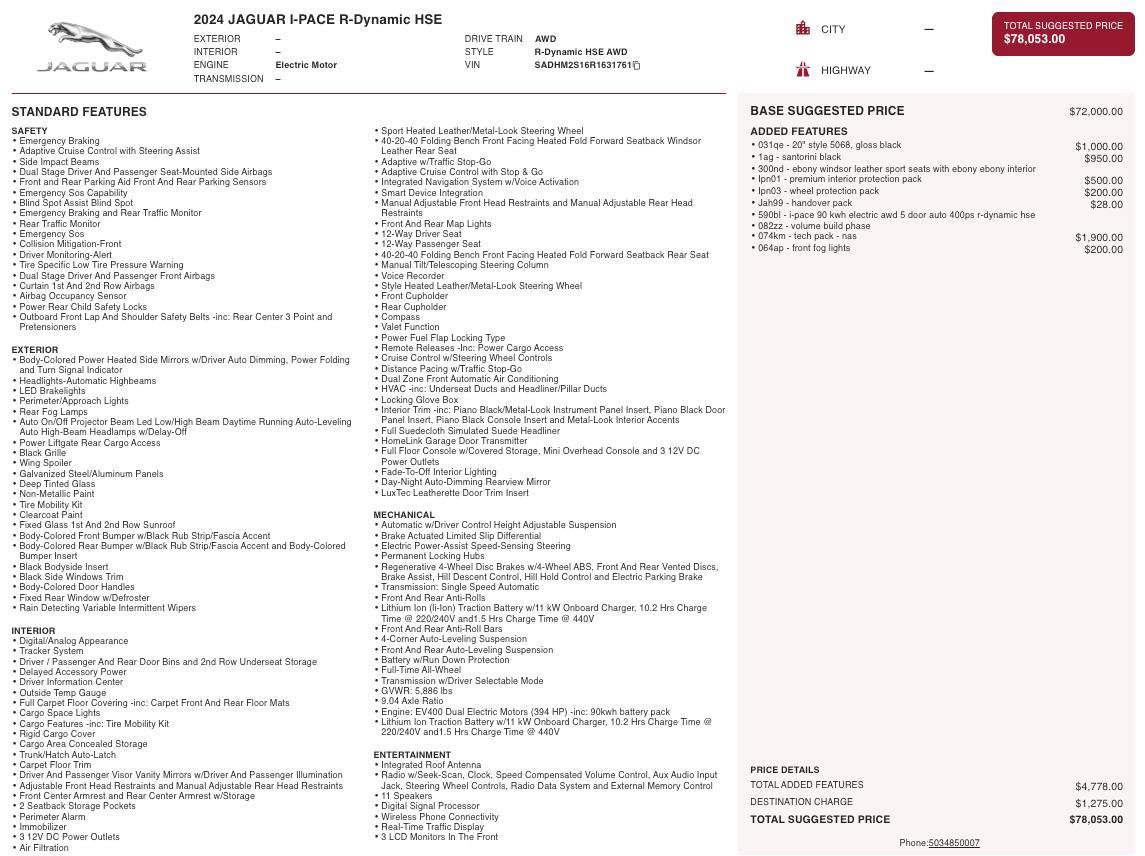 Used 2024 Jaguar I-PACE R-Dynamic HSE image 5