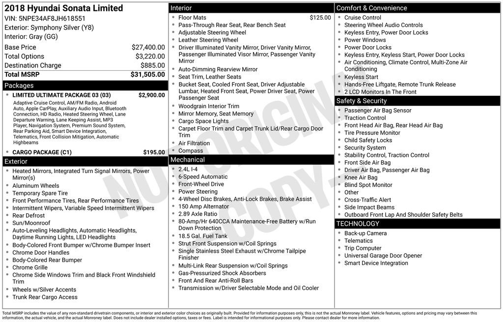 Used 2018 Hyundai Sonata Limited w/ Limited Ultimate Package 03 image 15