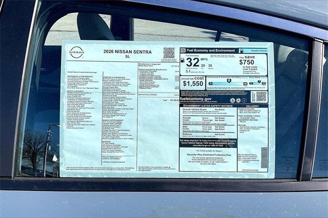 New 2026 Nissan Sentra SL w/ Floor Mat Package image 13