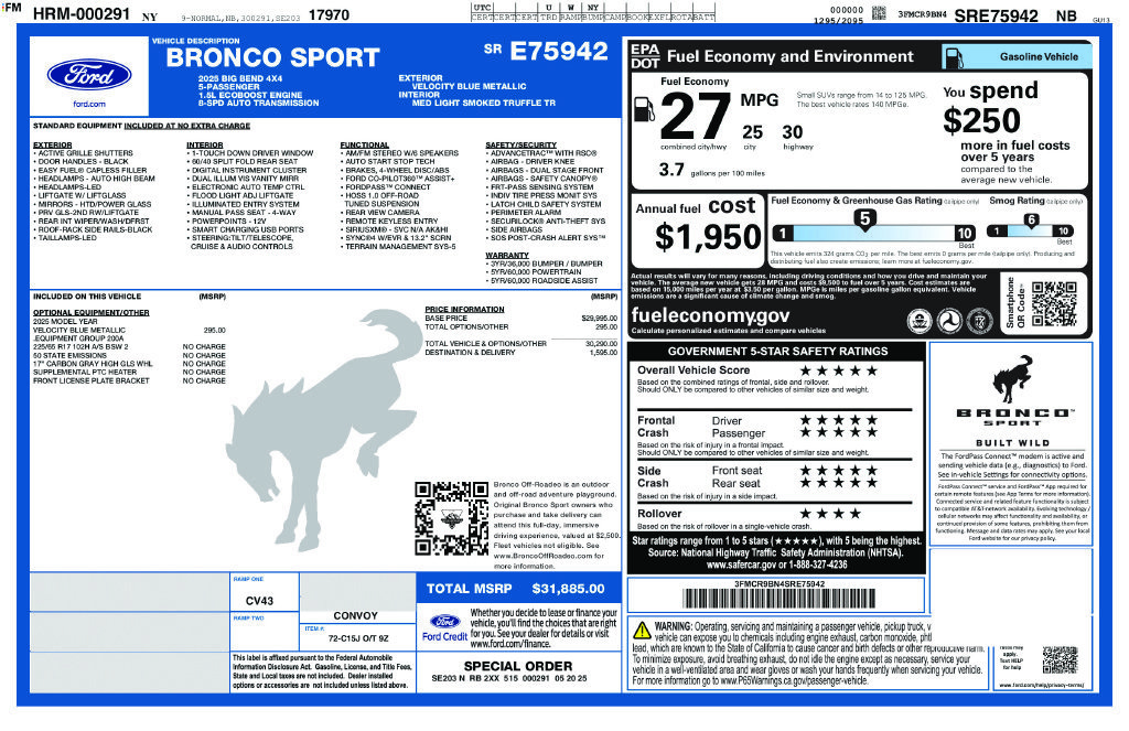 Used 2025 Ford Bronco Sport Big Bend AWD/4WD image 19